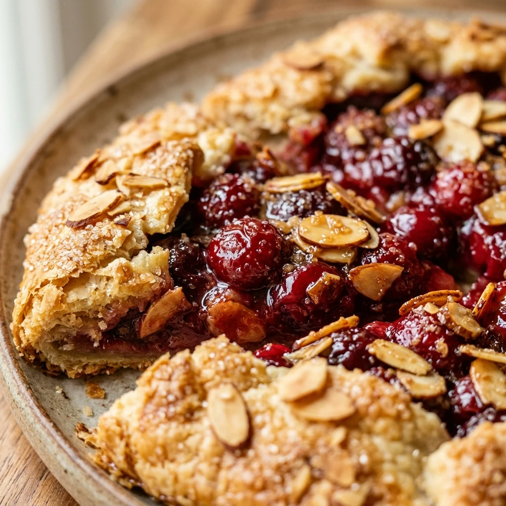 Cherry Almond Galette with Flaky Crust