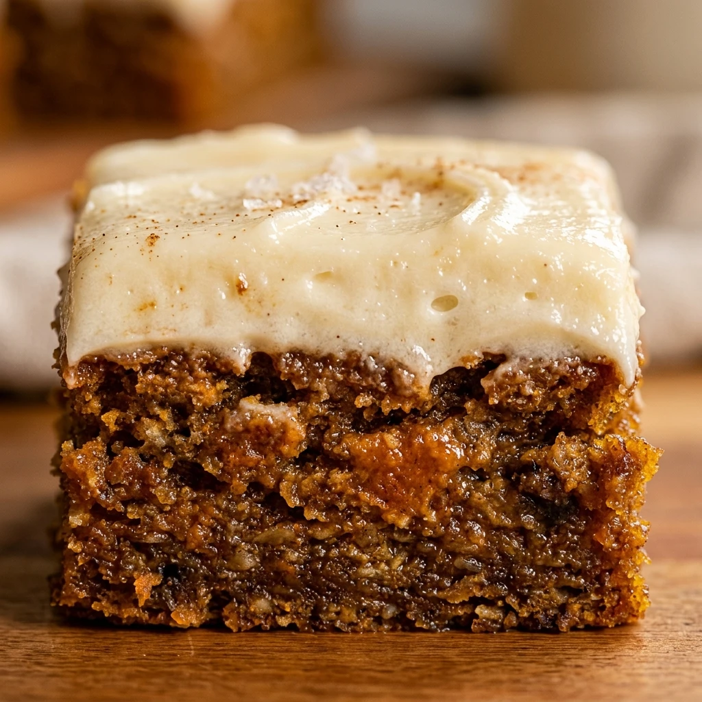 Chewy Pumpkin Bars With Cream Cheese Frosting