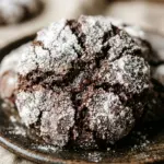 Chocolate Crinkle Cookies with Crinkled Tops