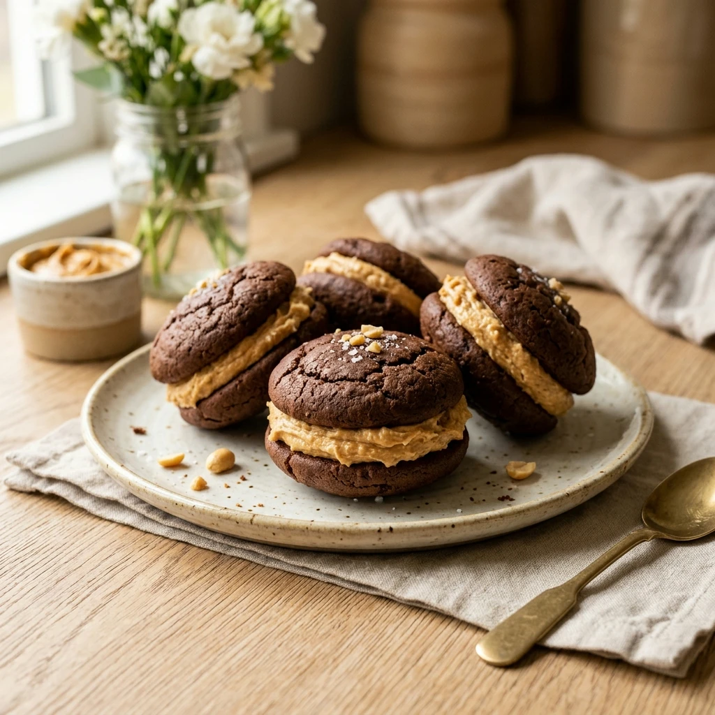 Chocolate Peanut Butter Whoopie Pies