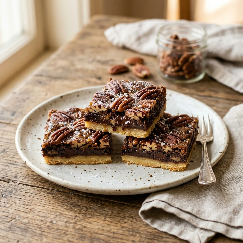 Chocolate Pecan Pie Bars