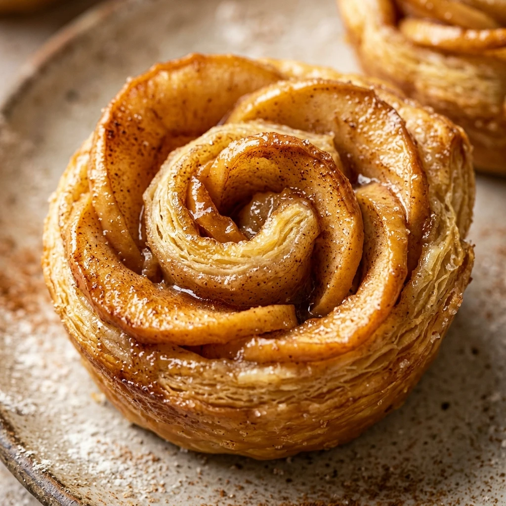 Cinnamon Apple Puff Pastry Roses Recipe