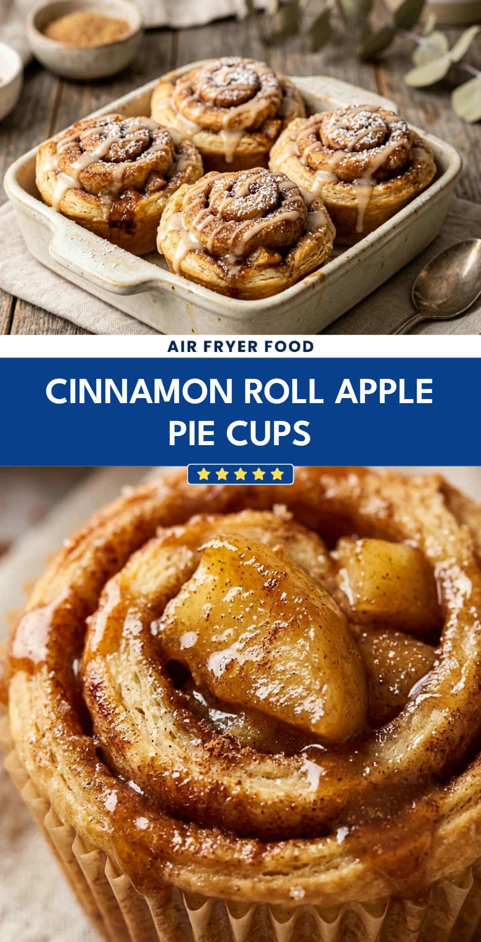 Cinnamon Roll Apple Pie Cups