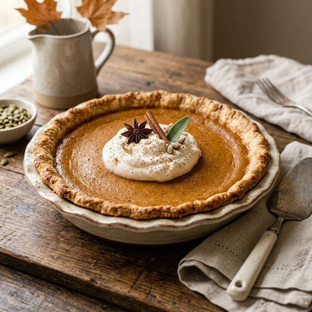 Classic Pumpkin Pie with Warm Spices