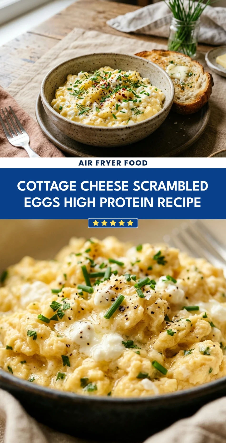 Cottage Cheese Scrambled Eggs High Protein Recipe