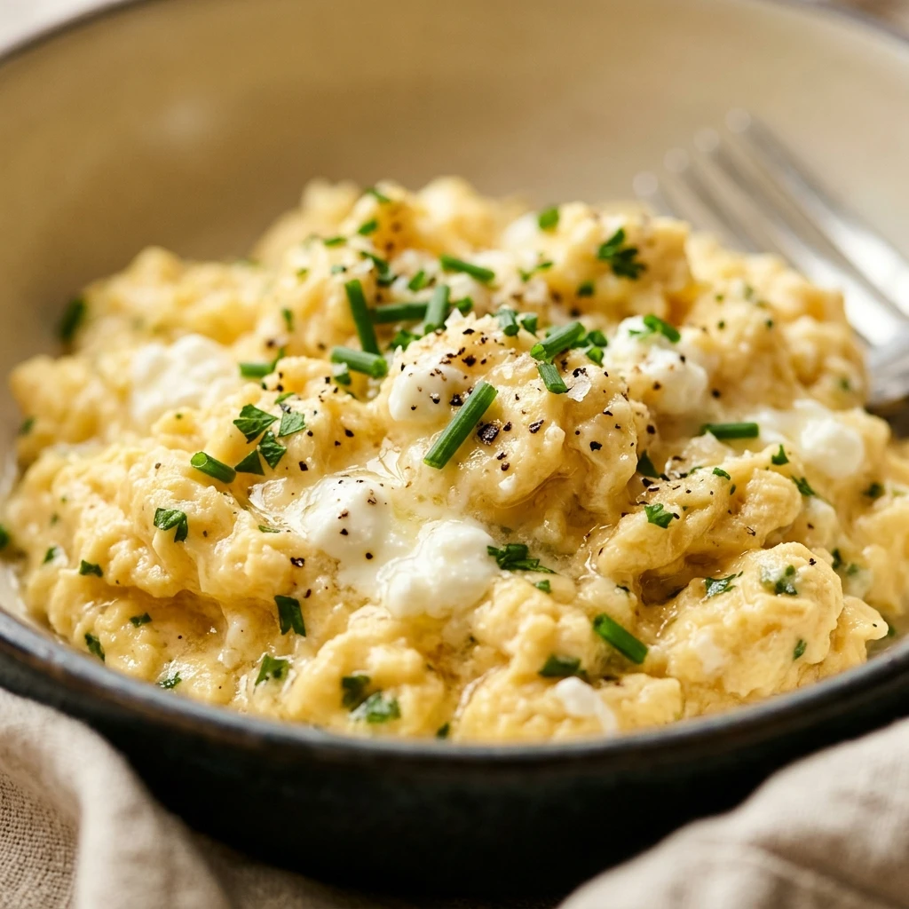Cottage Cheese Scrambled Eggs High Protein Recipe