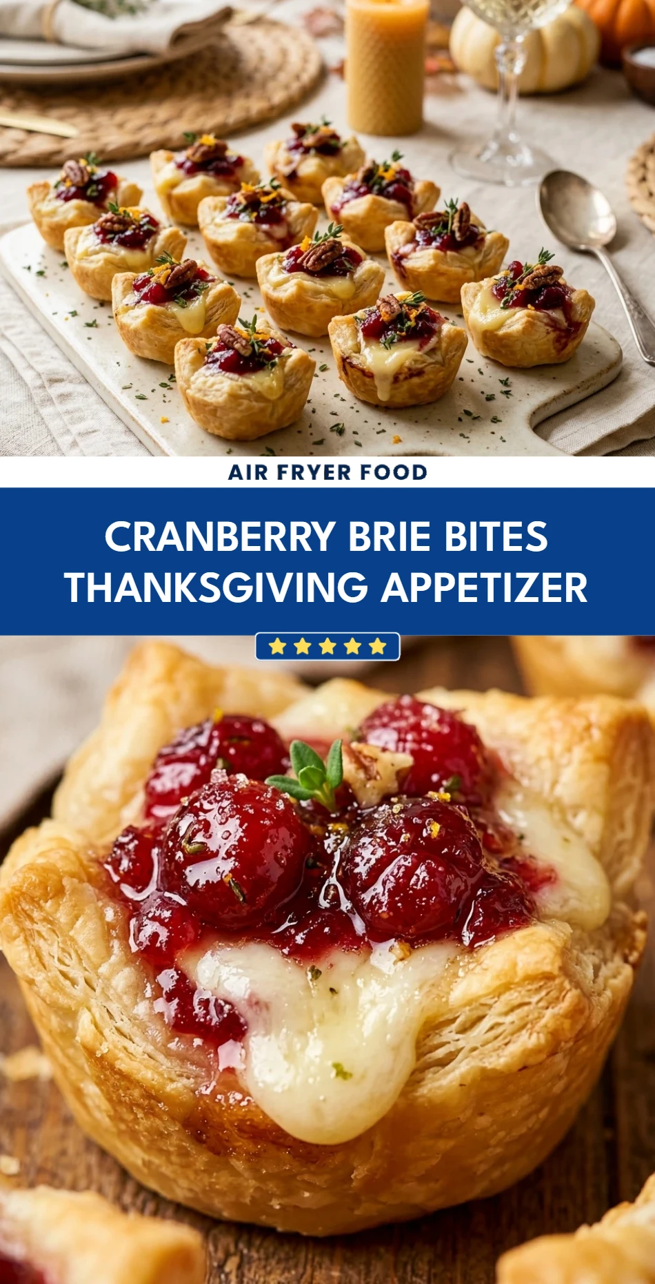 Cranberry Brie Bites Thanksgiving Appetizer