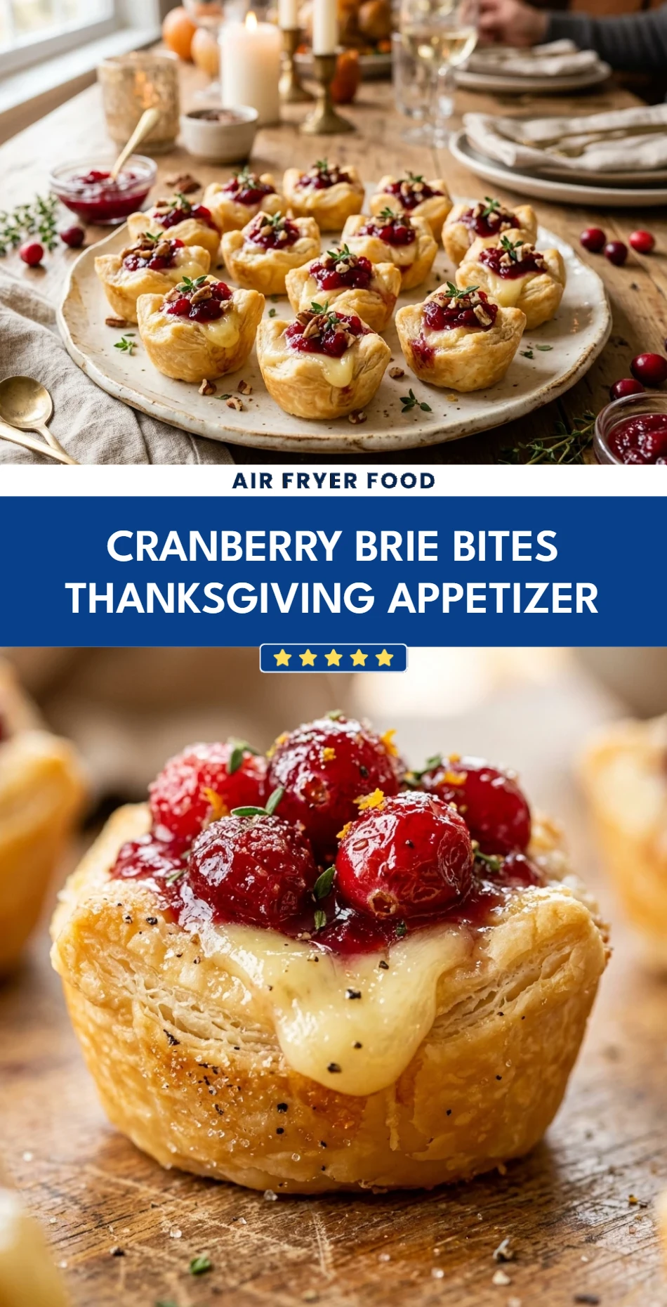 Cranberry Brie Bites Thanksgiving Appetizer