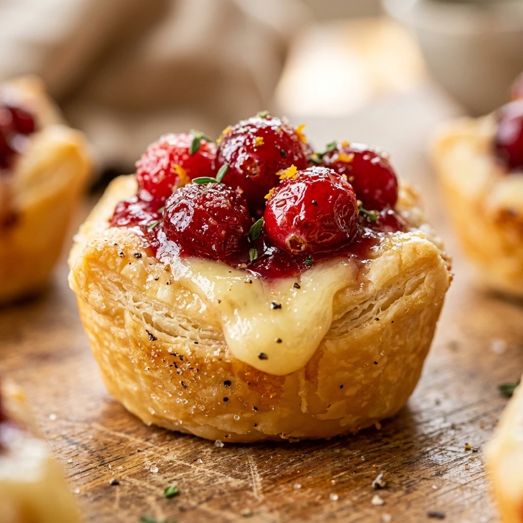 Cranberry Brie Bites Thanksgiving Appetizer