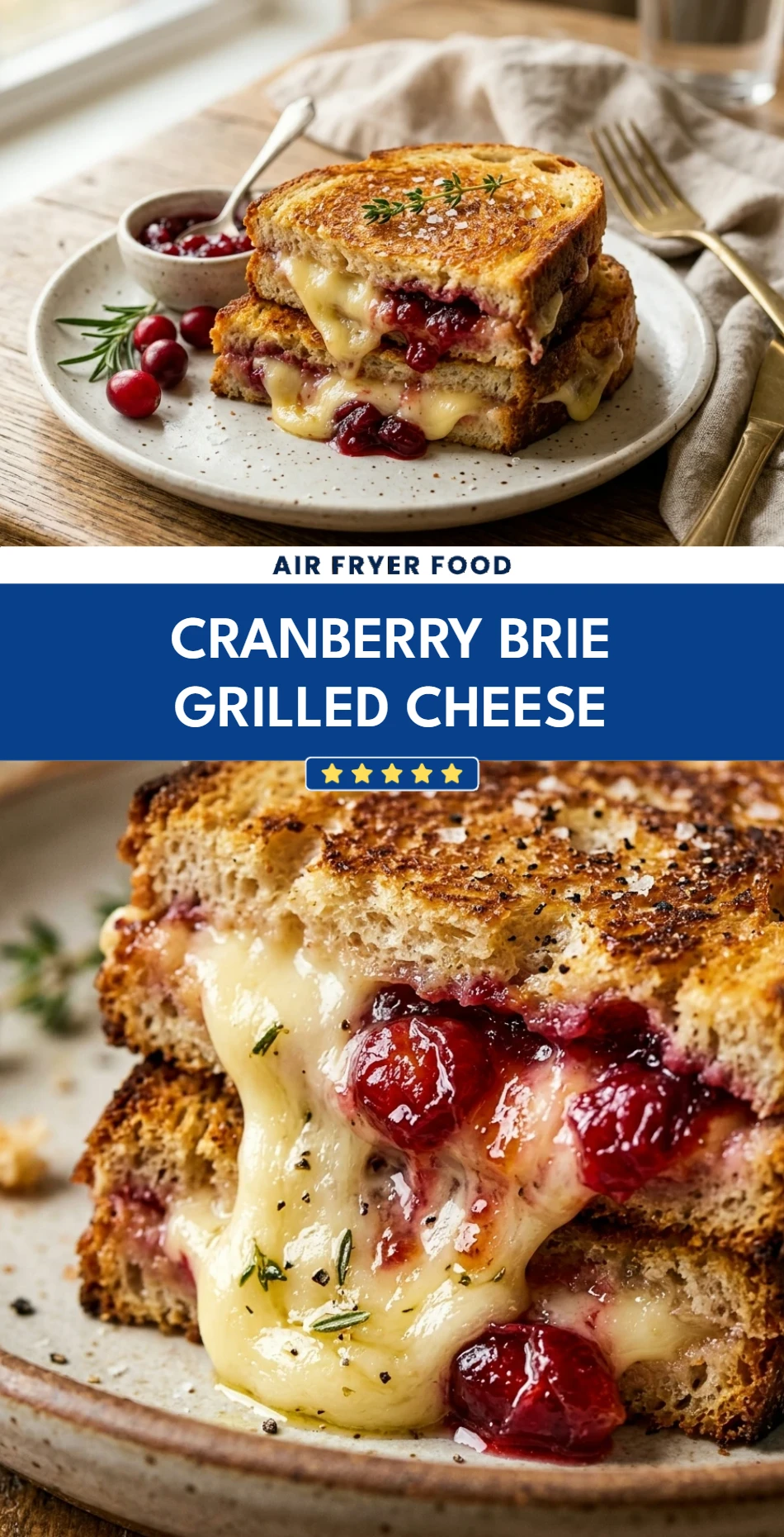 Cranberry Brie Grilled Cheese