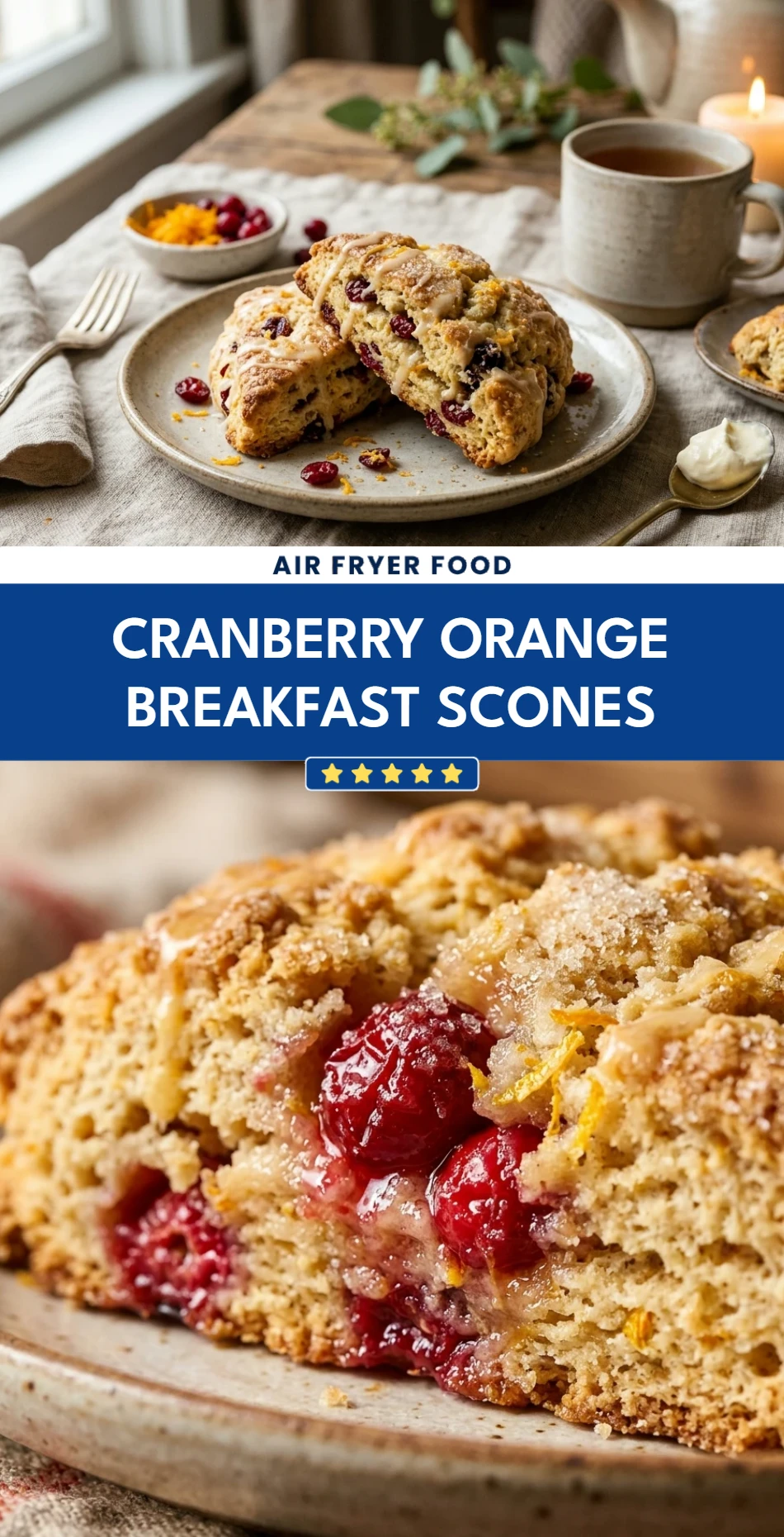 Cranberry Orange Breakfast Scones