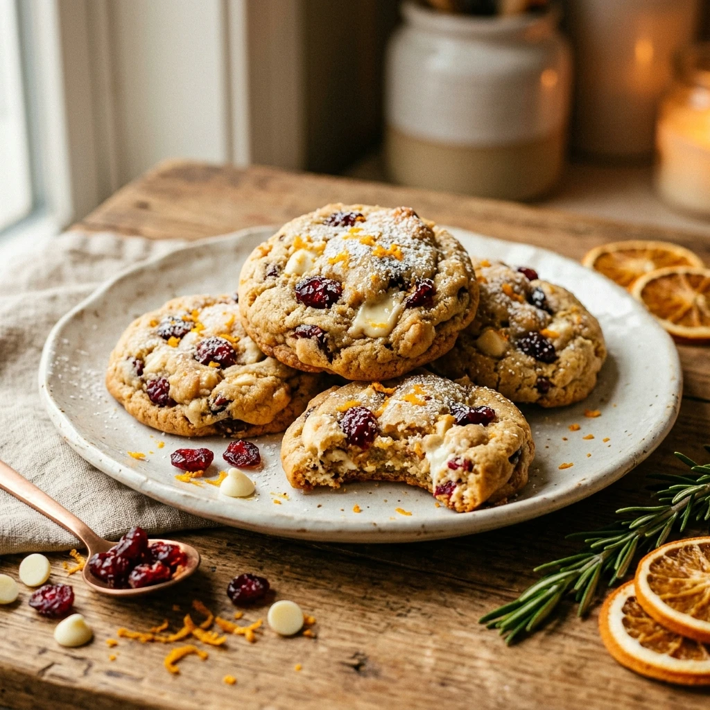 Cranberry Orange White Chocolate Cookies Recipe