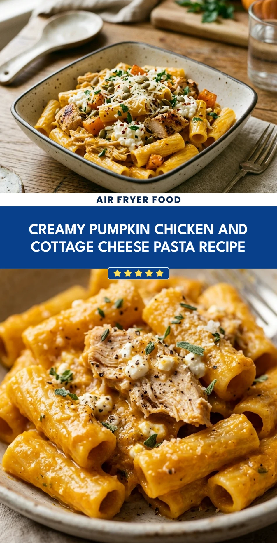 Creamy Pumpkin Chicken And Cottage Cheese Pasta Recipe