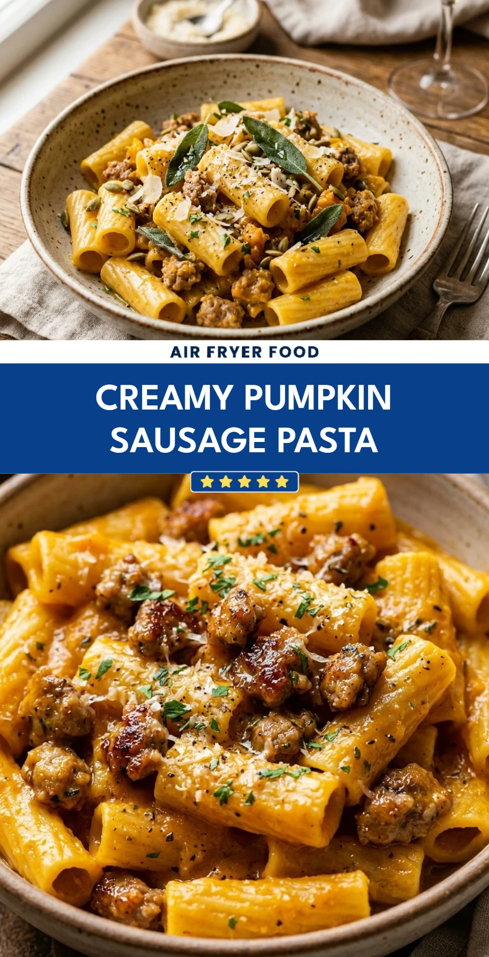 Creamy Pumpkin Sausage Pasta