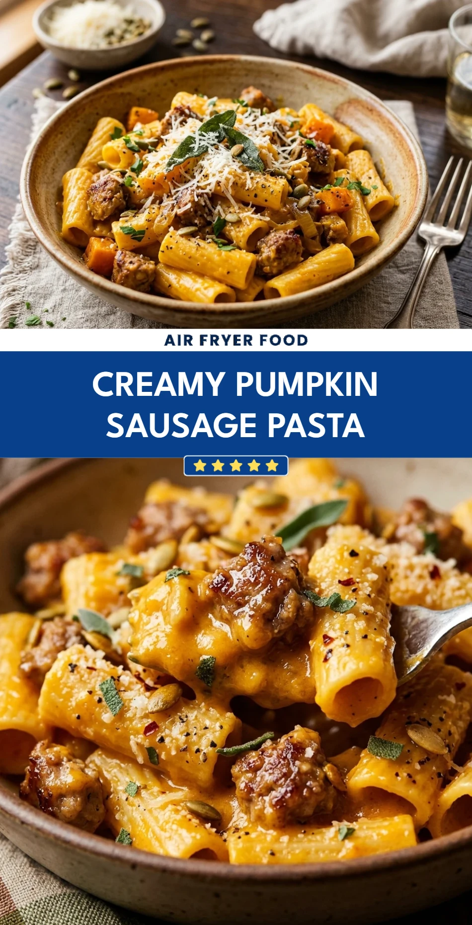 Creamy Pumpkin Sausage Pasta