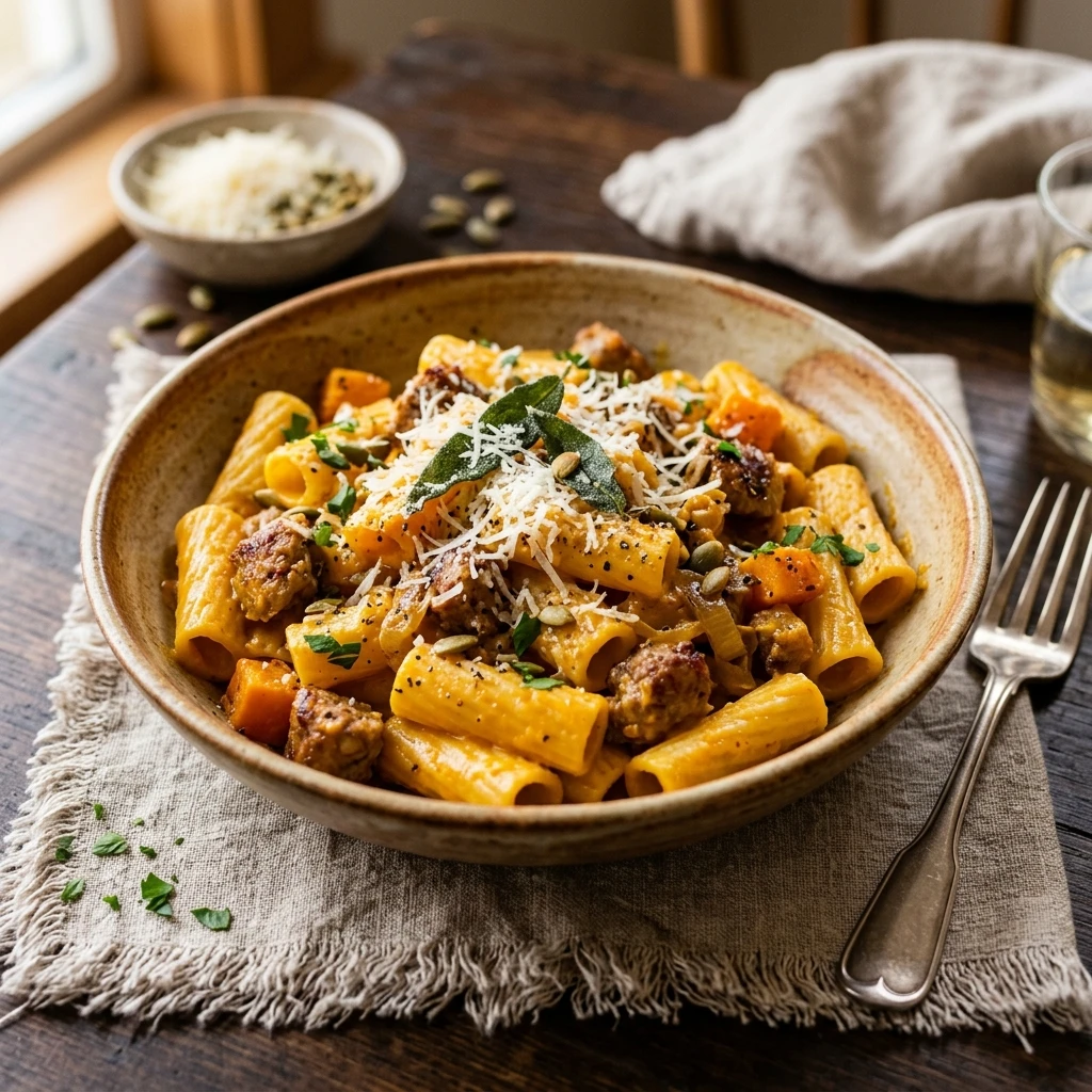 Creamy Pumpkin Sausage Pasta