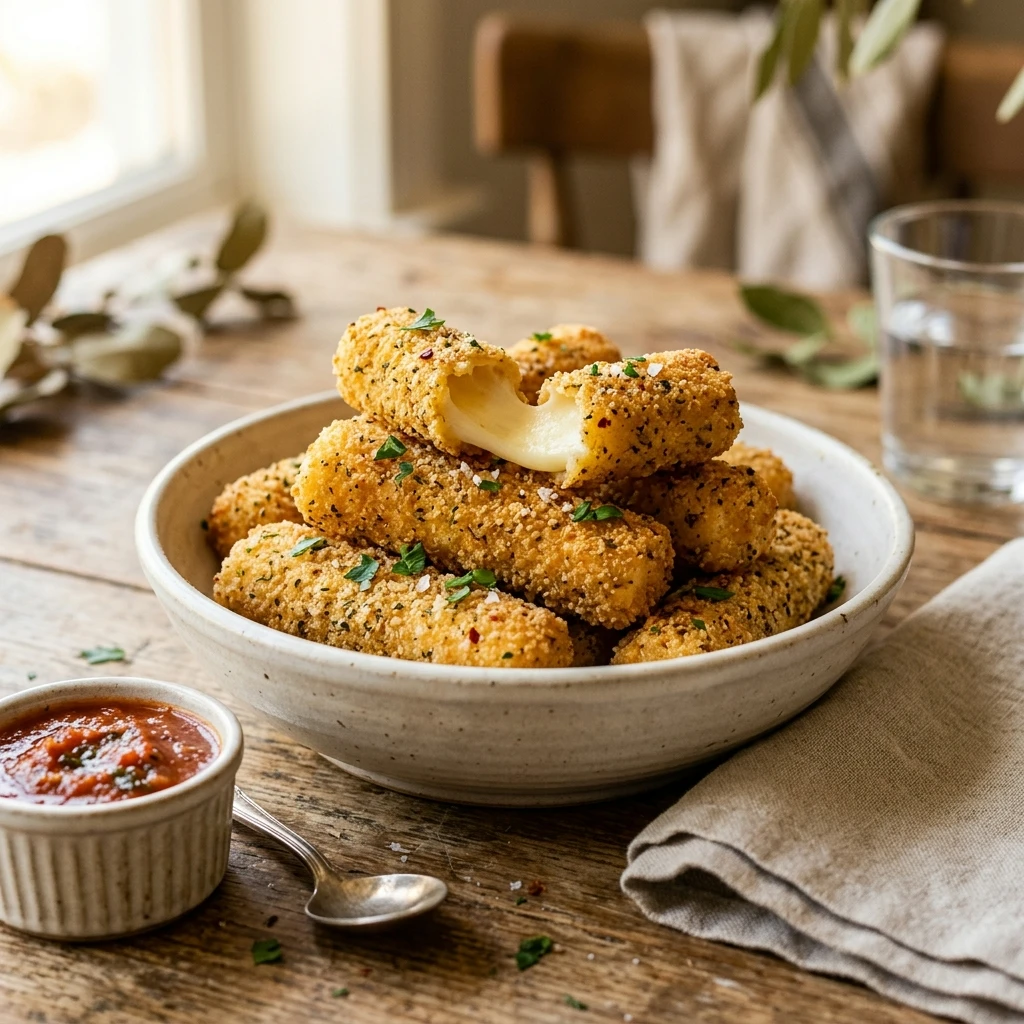 Crispy Air Fryer Mozzarella Sticks