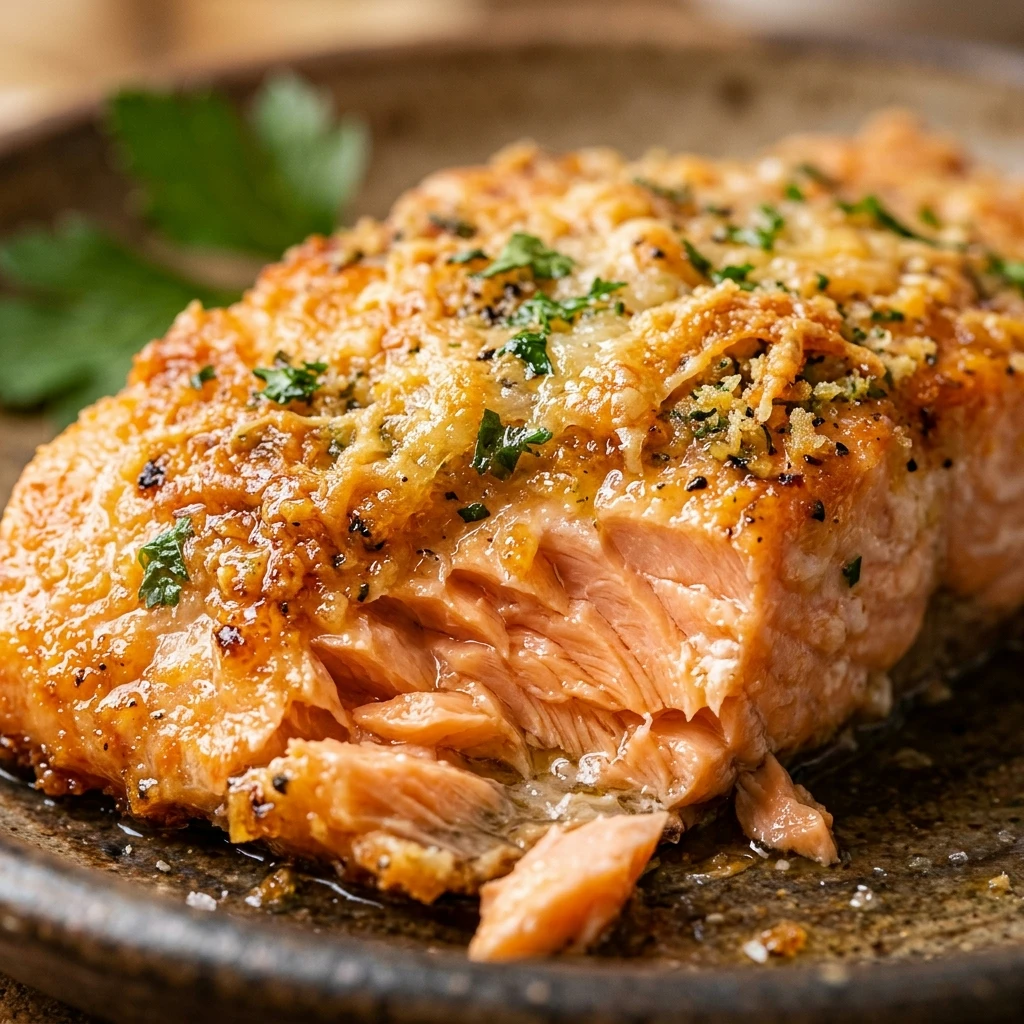 Easy Air Fryer Parmesan Crusted Salmon Fillets