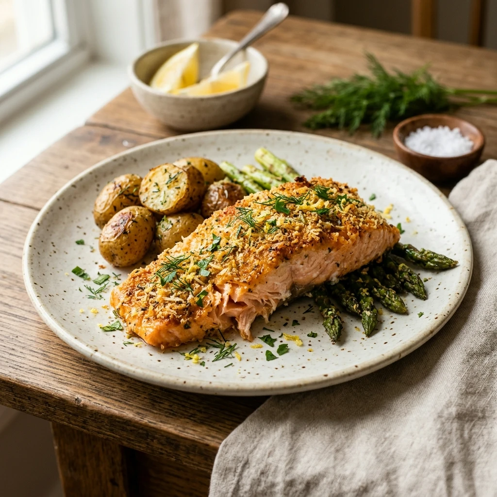 Easy Air Fryer Parmesan Crusted Salmon Fillets