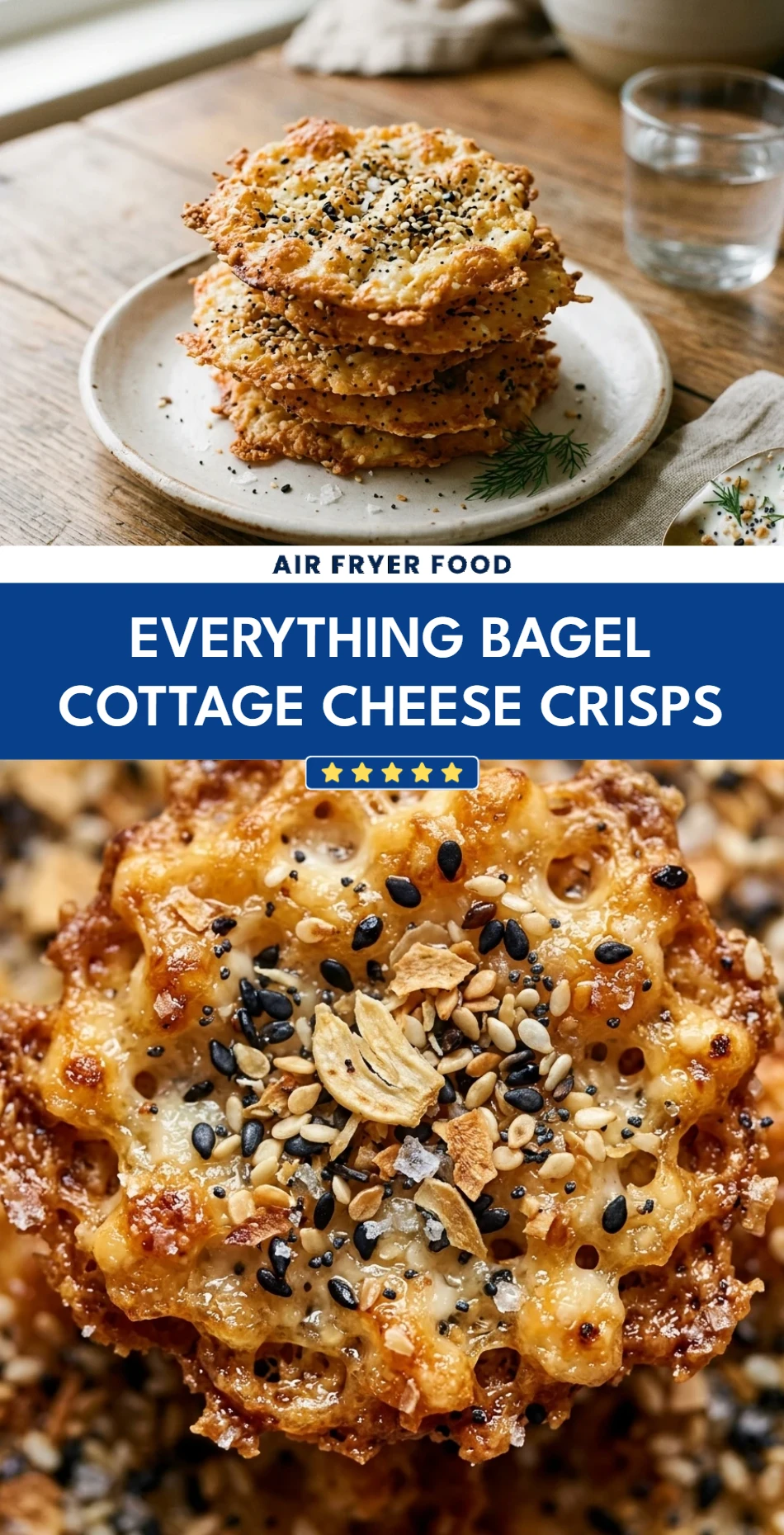 Everything Bagel Cottage Cheese Crisps