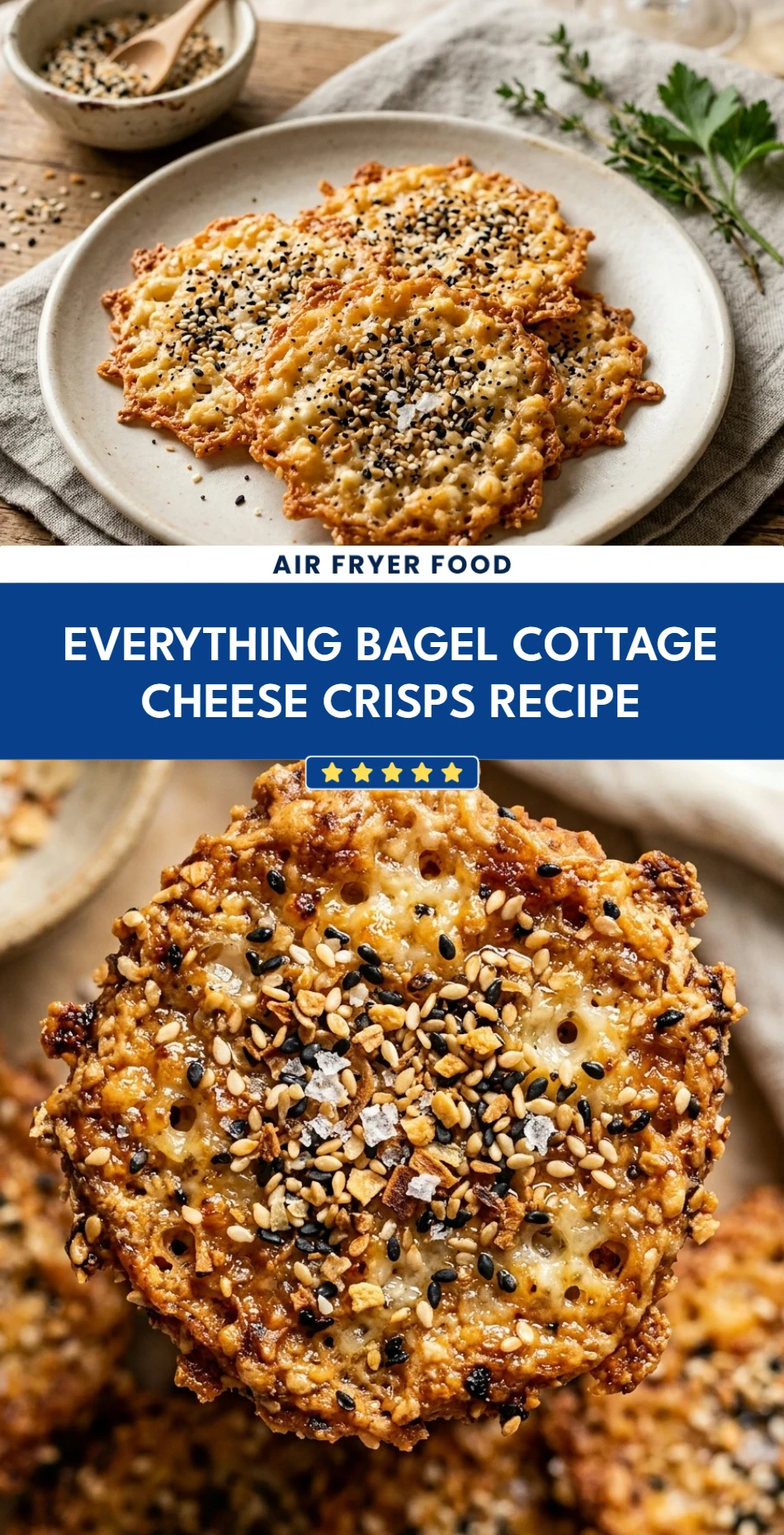 Everything Bagel Cottage Cheese Crisps Recipe