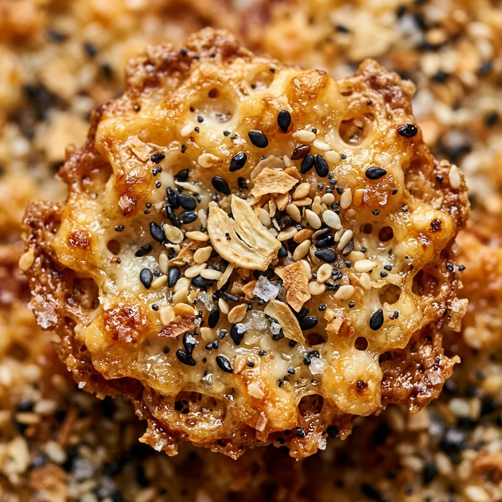 Everything Bagel Cottage Cheese Crisps