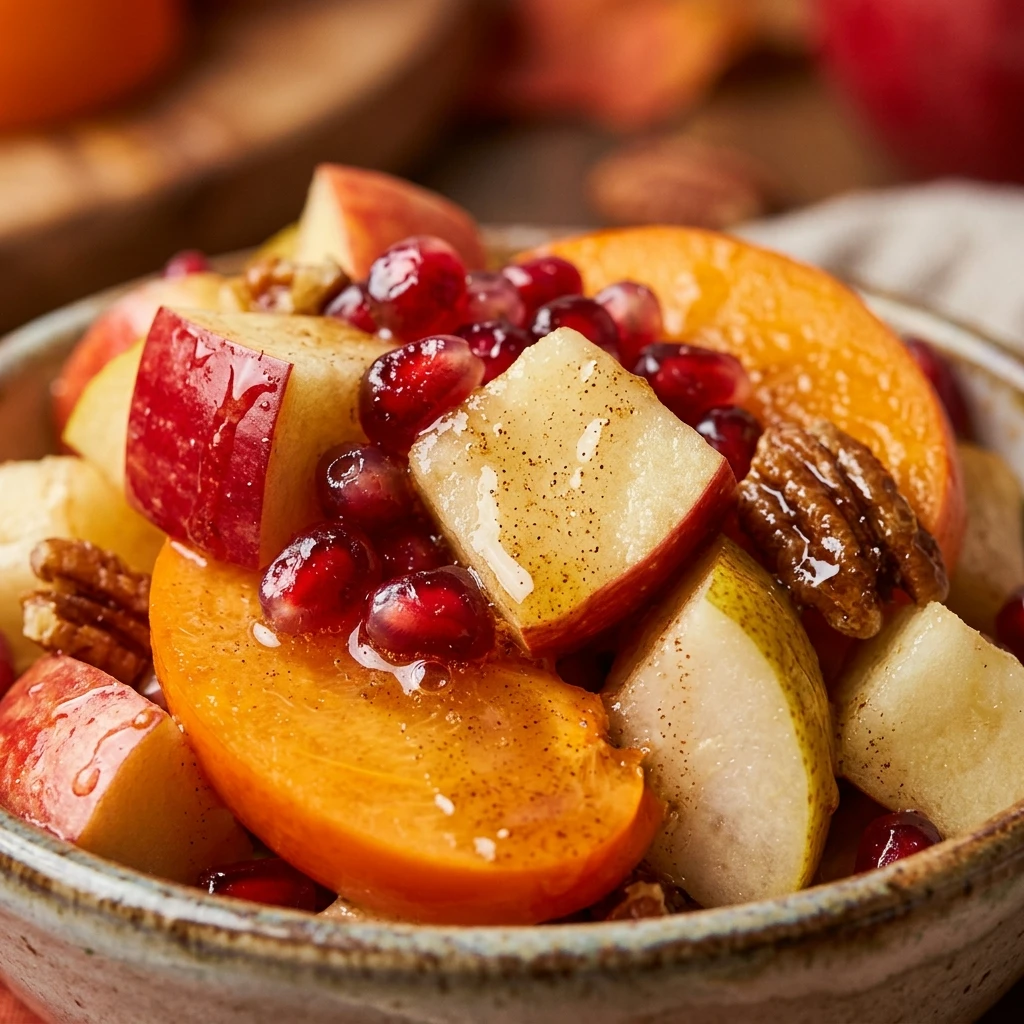 Fall Fruit Salad With Cinnamon Honey Dressing