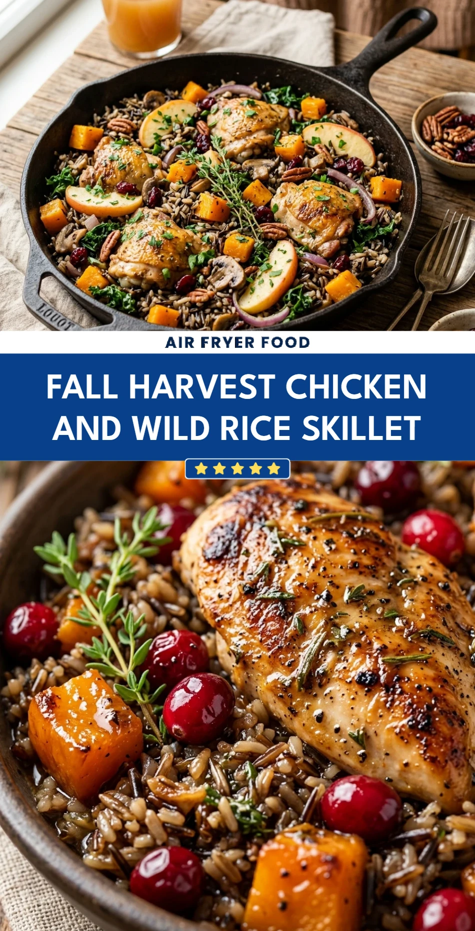 Fall Harvest Chicken And Wild Rice Skillet