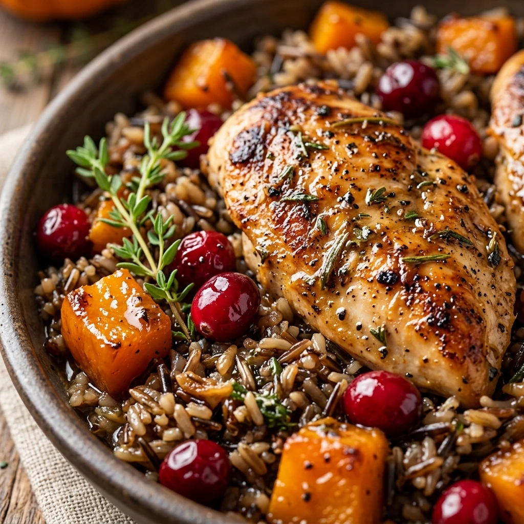 Fall Harvest Chicken And Wild Rice Skillet