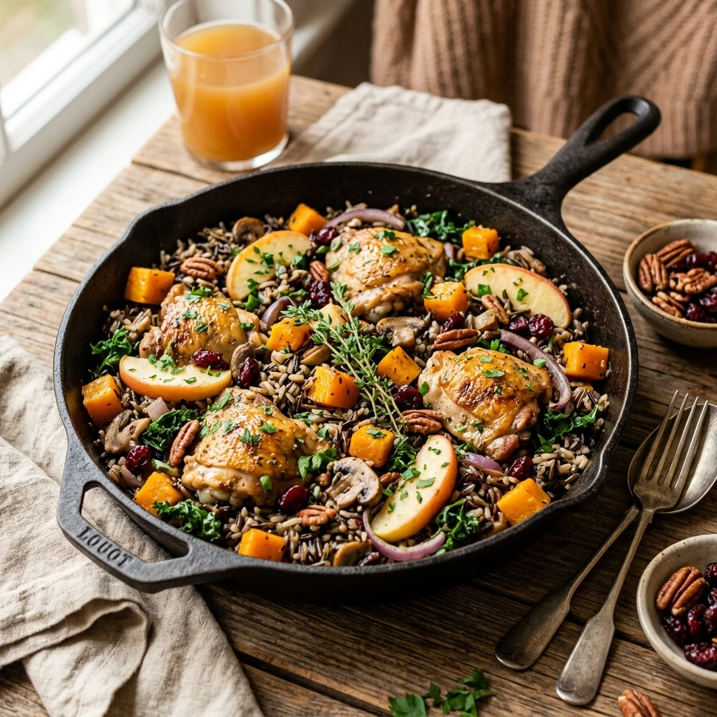 Fall Harvest Chicken And Wild Rice Skillet