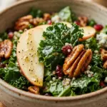 Fall Harvest Kale And Apple Salad With Pecans