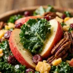 Fall Harvest Kale And Apple Salad With Pecans