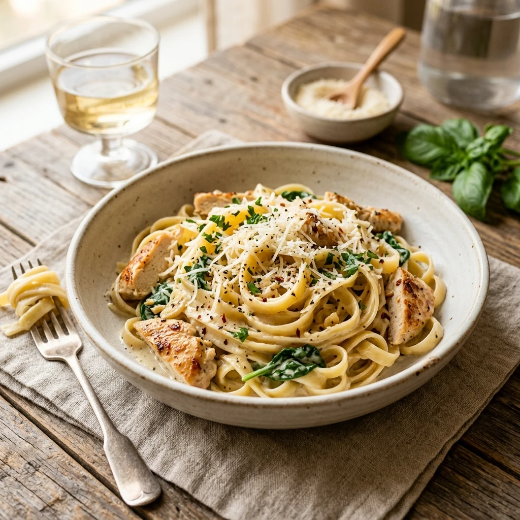 Garlic Parmesan Chicken Pasta