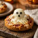 Ghost Pizza Bagels Halloween Party Snack