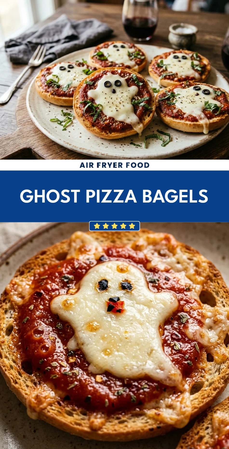 Ghost Pizza Bagels
