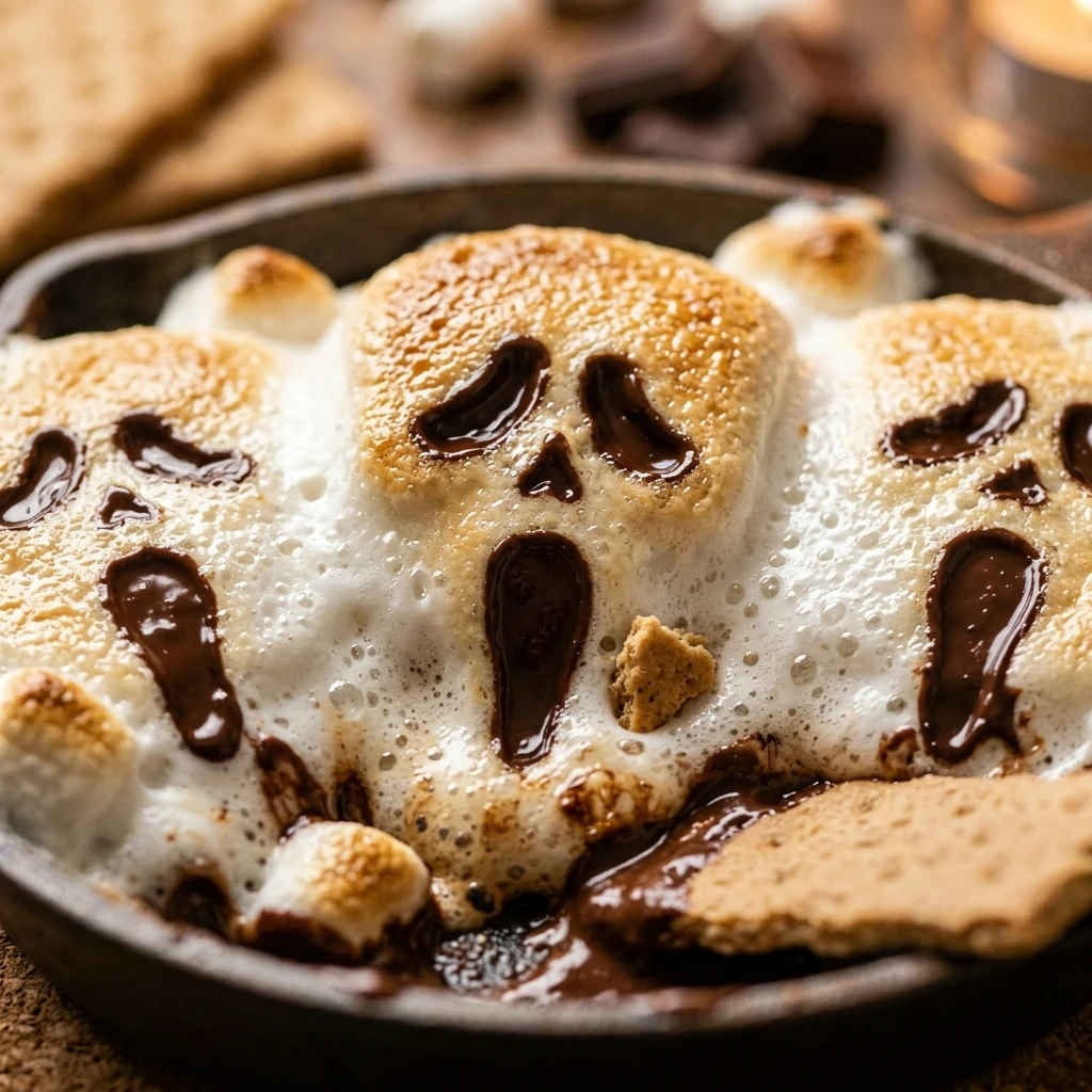Ghostface S'mores Dip Halloween Party Recipe
