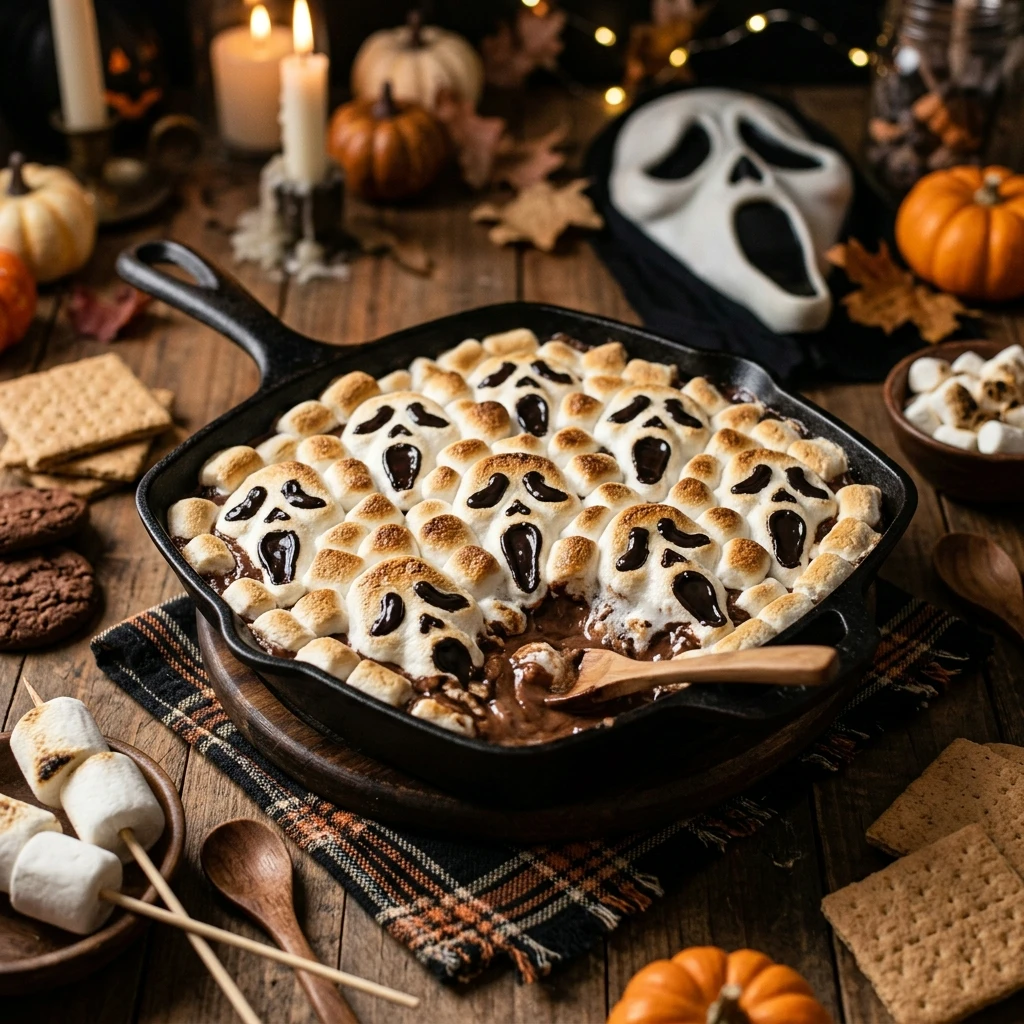 Ghostface S'mores Dip Halloween Party Recipe