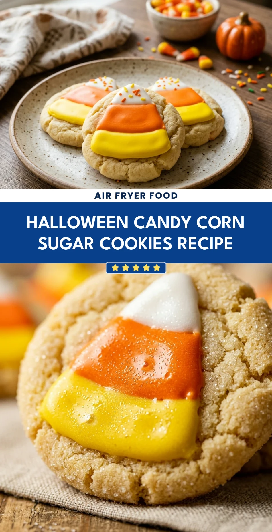 Halloween Candy Corn Sugar Cookies Recipe