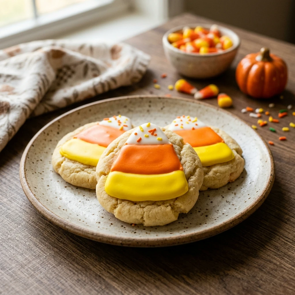 Halloween Candy Corn Sugar Cookies Recipe