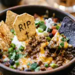 Halloween Graveyard Taco Dip Party Snack