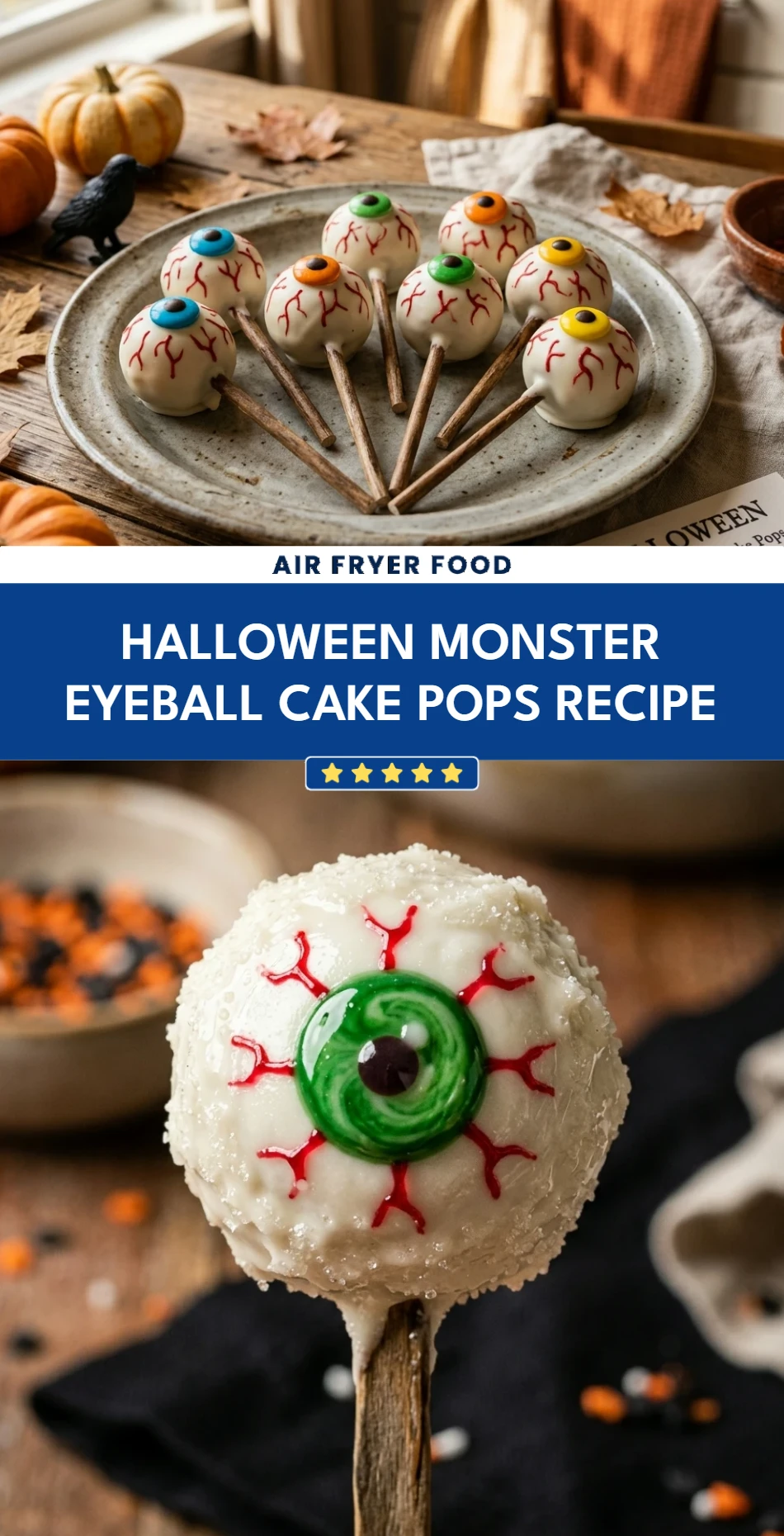 Halloween Monster Eyeball Cake Pops Recipe