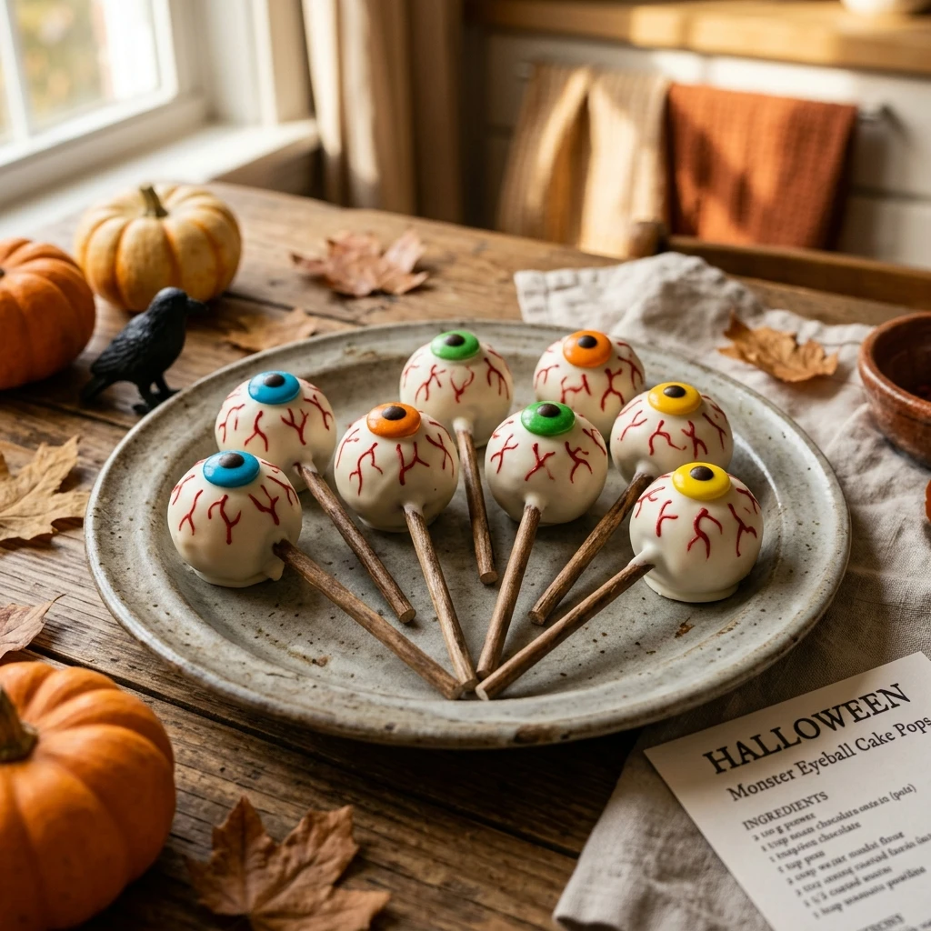 Halloween Monster Eyeball Cake Pops Recipe