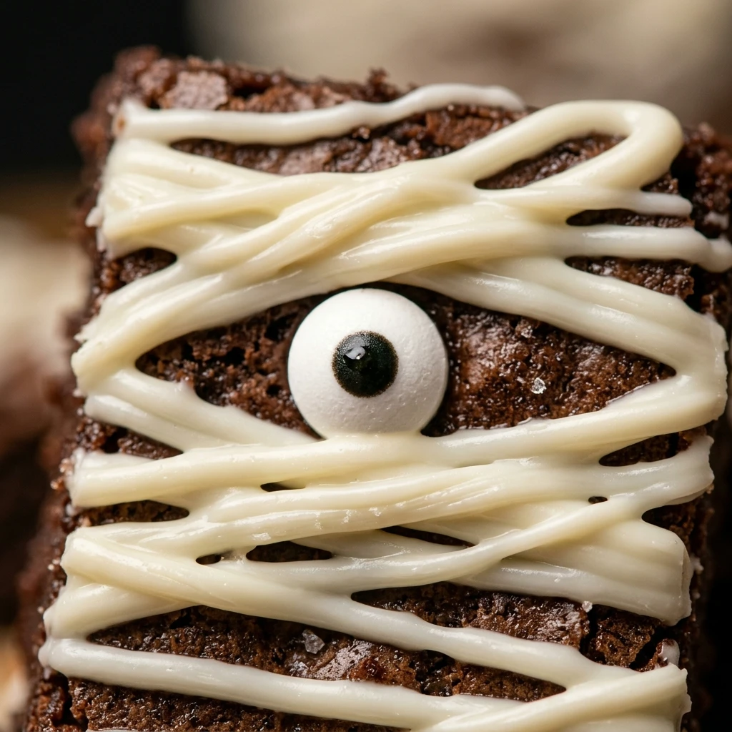 Halloween Mummy Brownies Easy Recipe