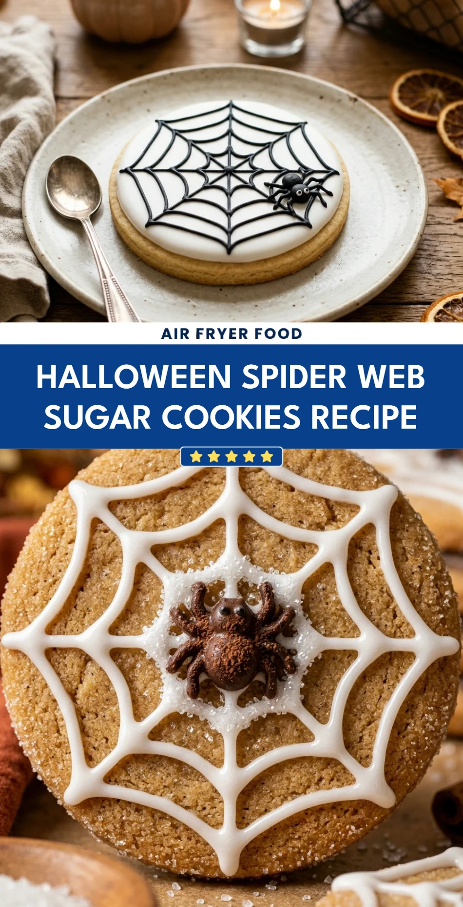 Halloween Spider Web Sugar Cookies Recipe