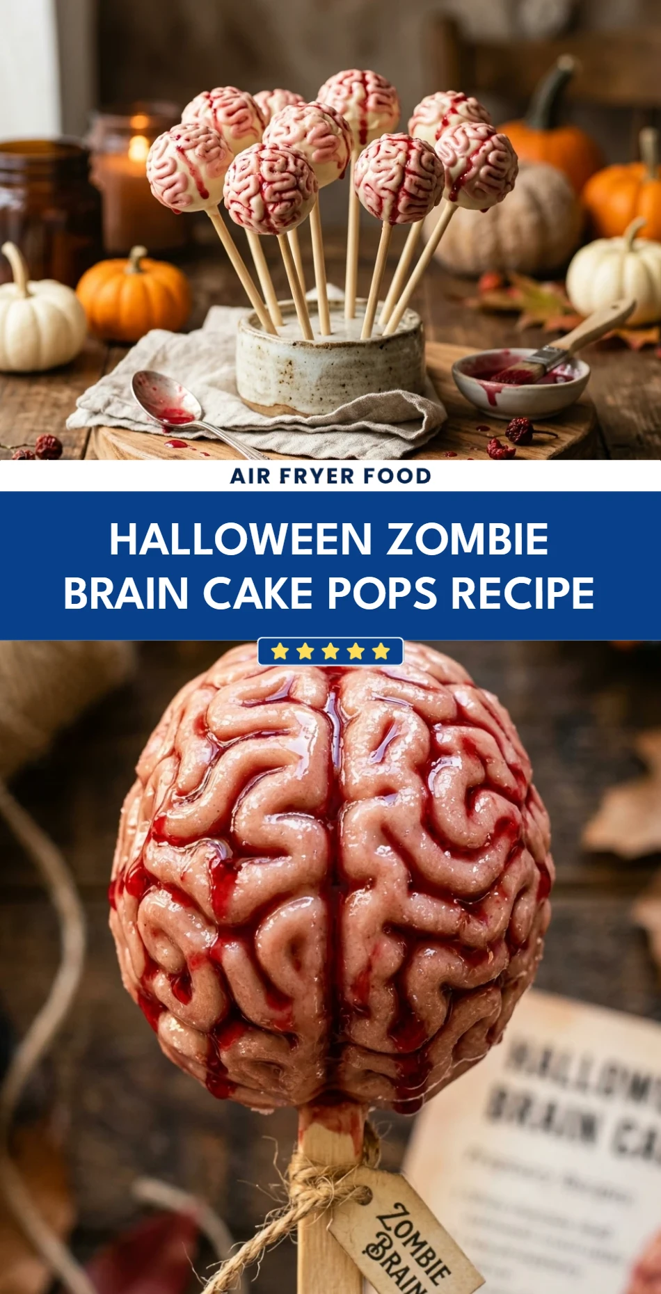Halloween Zombie Brain Cake Pops Recipe