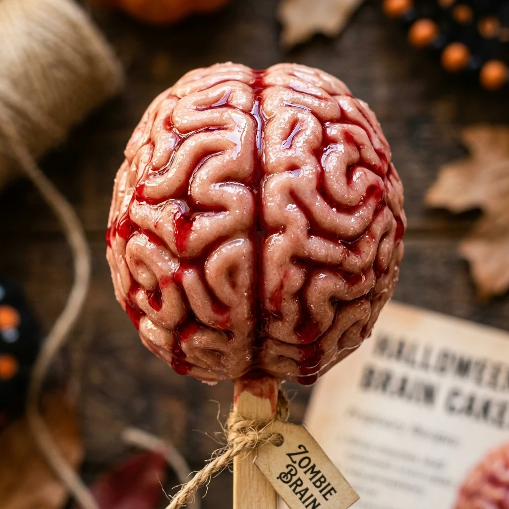 Halloween Zombie Brain Cake Pops Recipe