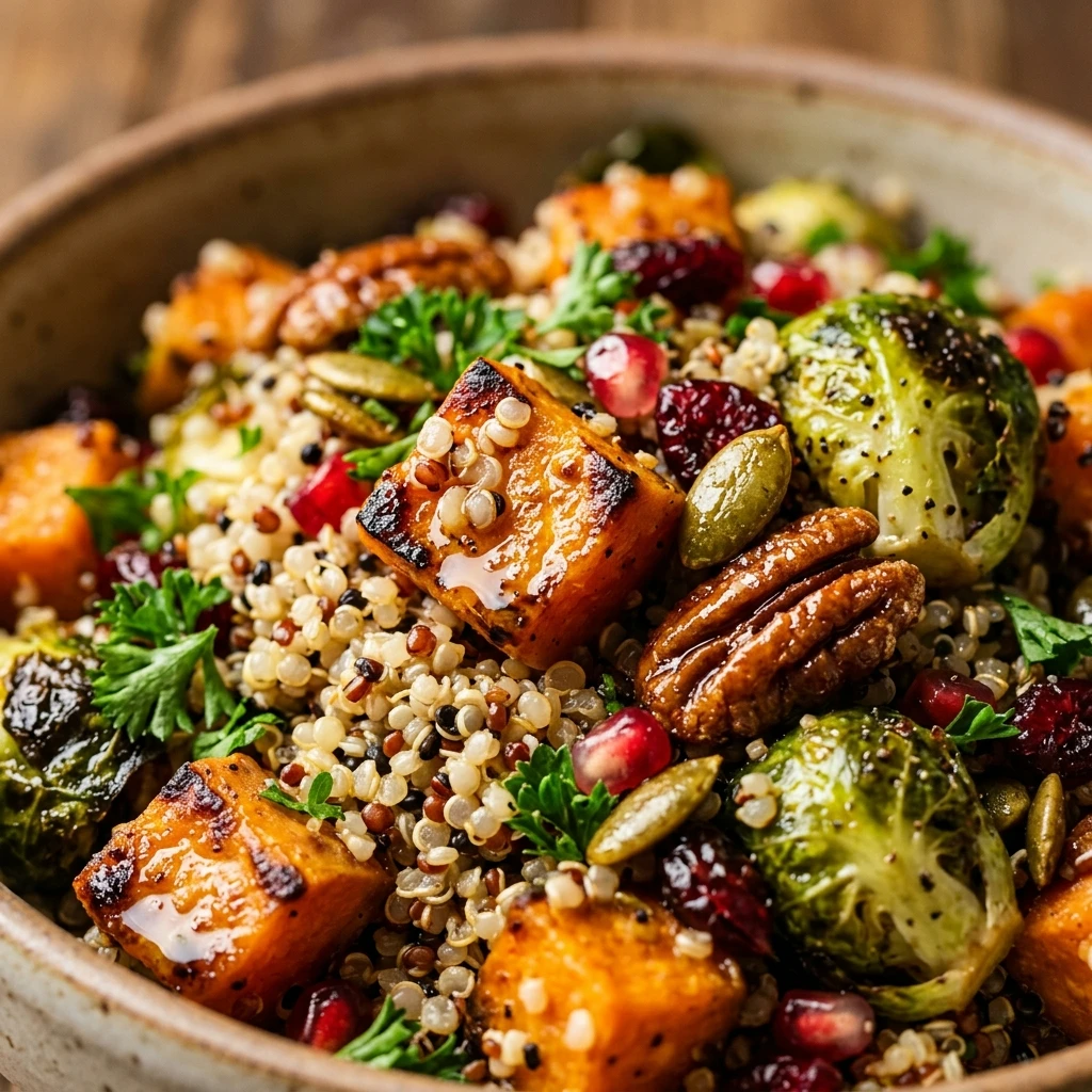 Harvest Quinoa Salad With Roasted Veggies