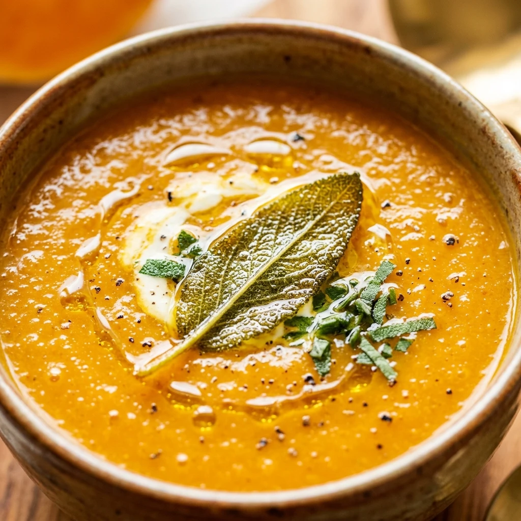 Healthy Butternut Squash Soup With Sage