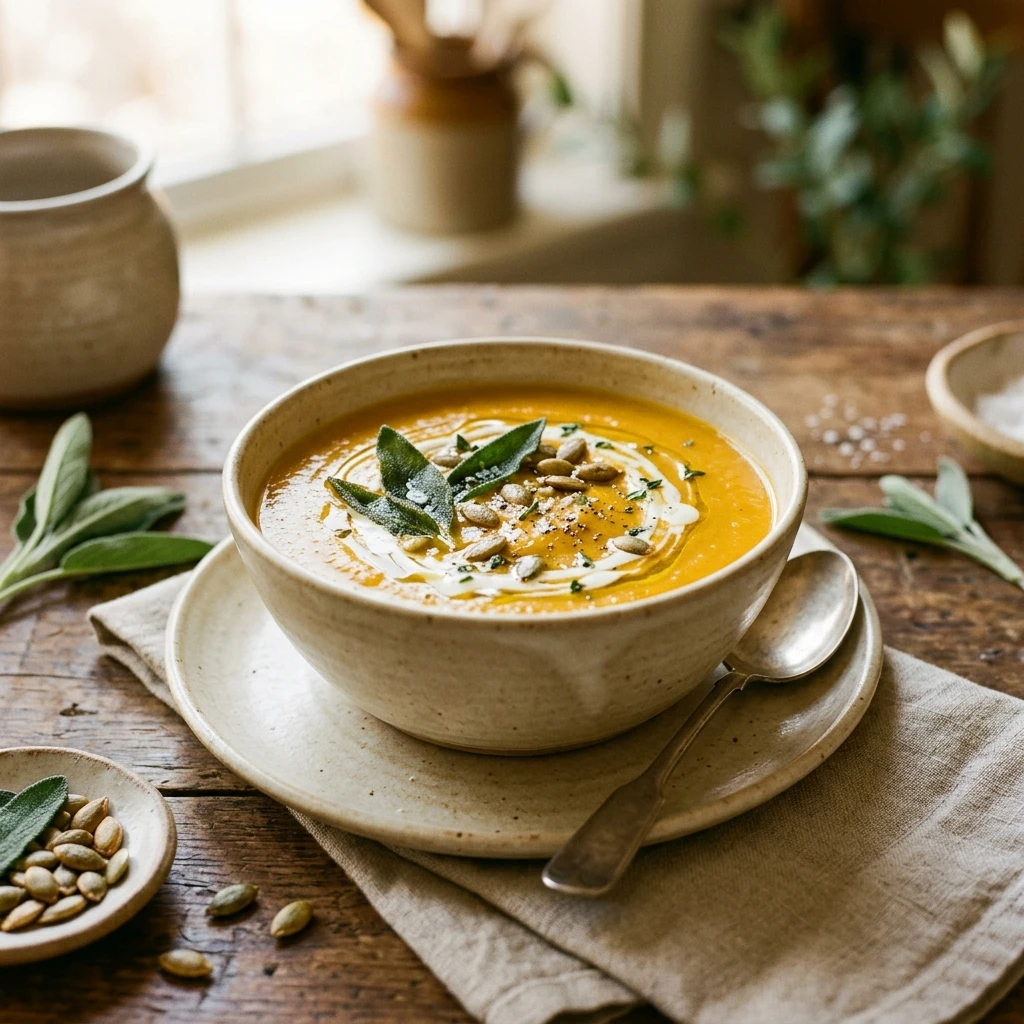 Healthy Butternut Squash Soup With Sage