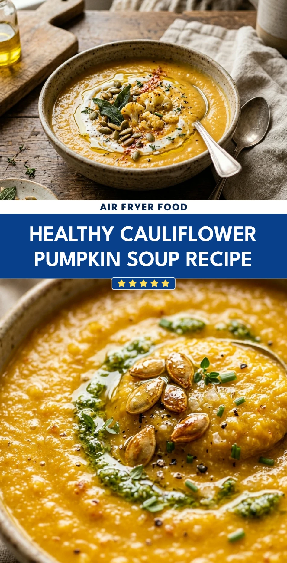 Healthy Cauliflower Pumpkin Soup Recipe